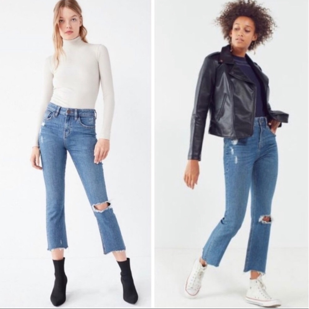 BDG High Rose Kick Flare - Distressed